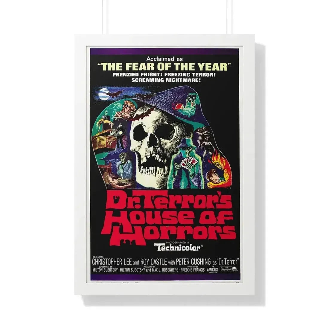 DR. TERROR'S HOUSE OF HORRORS (2) 1967 - Framed Movie Poster 20" x 30" White - The Sticker Space