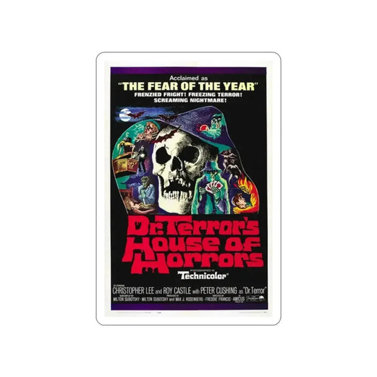 DR. TERROR'S HOUSE OF HORRORS (2) 1967 Movie Poster STICKER Vinyl Die-Cut Decal 2 Inch - The Sticker Space