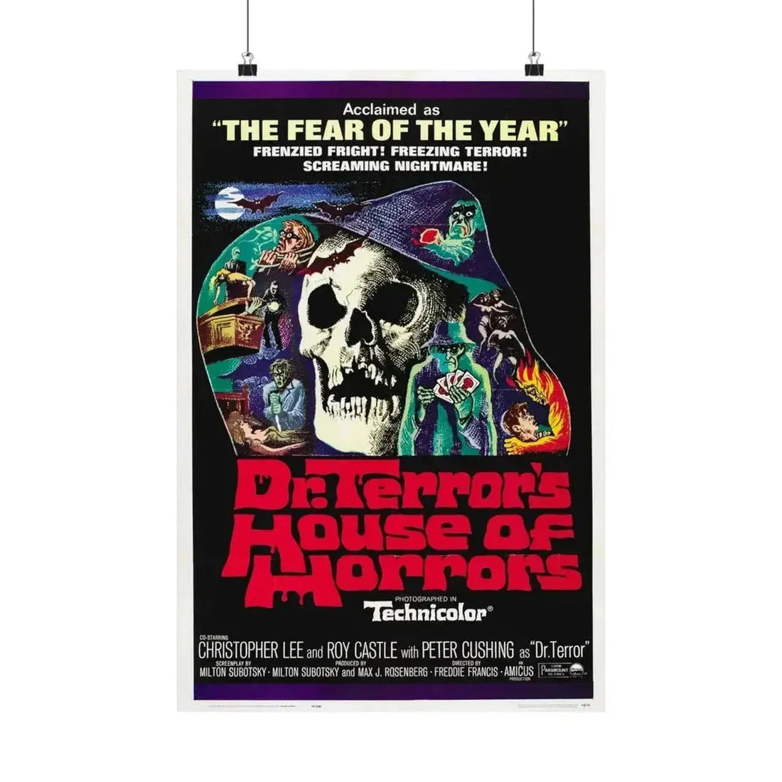 DR. TERROR'S HOUSE OF HORRORS (2) 1967 - Paper Movie Poster - The Sticker Space