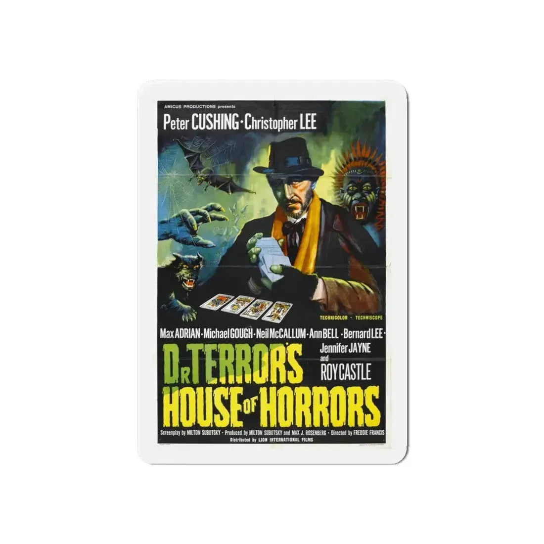 DR. TERROR'S HOUSE OF HORRORS (3) 1967 Movie Poster - Refrigerator Magnet 6 Inch - The Sticker Space