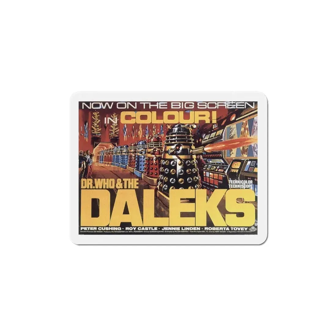 Dr Who and the Daleks 1966 Movie Poster Refrigerator Magnet 6 Inch - The Sticker Space