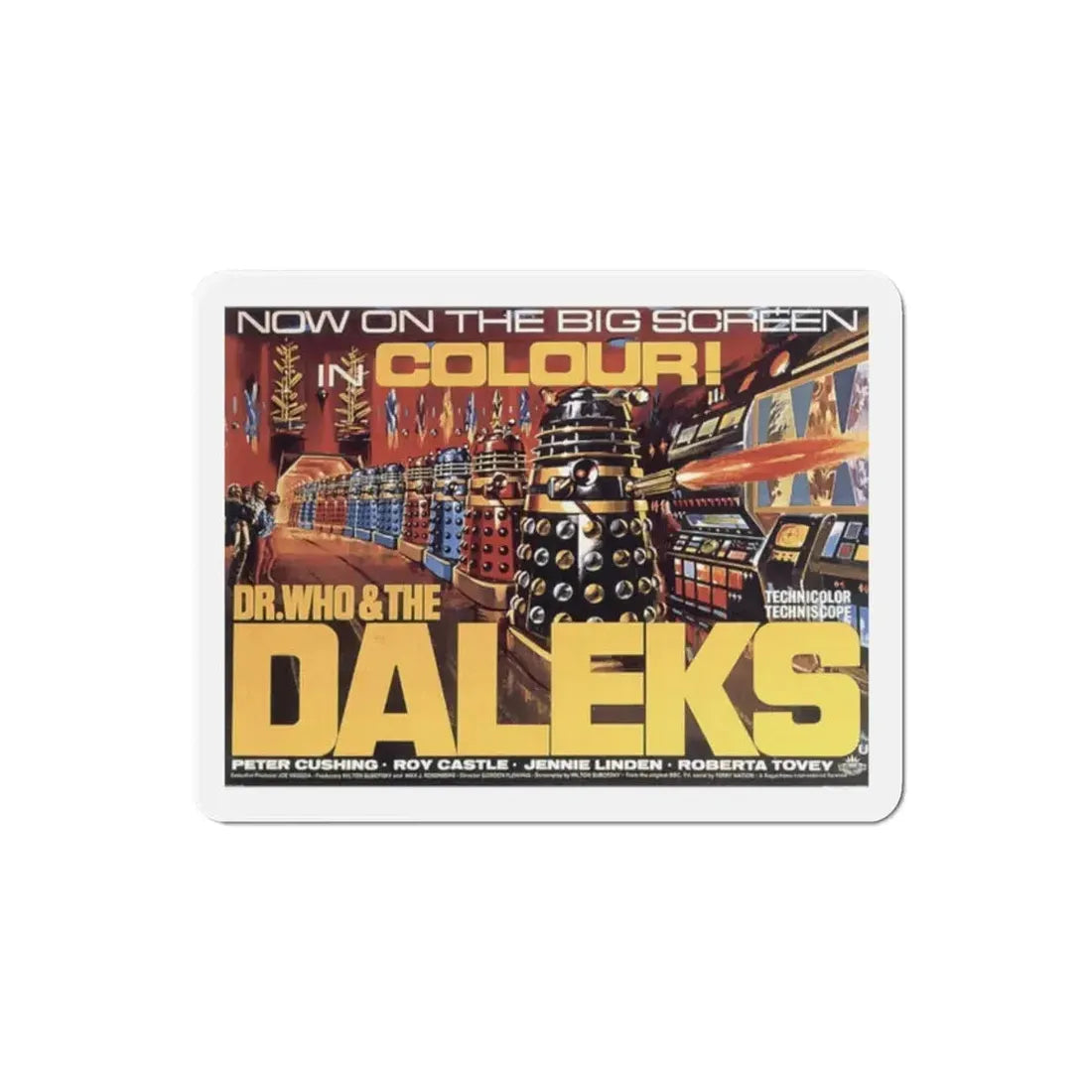 Dr Who and the Daleks 1966 Movie Poster Refrigerator Magnet - The Sticker Space