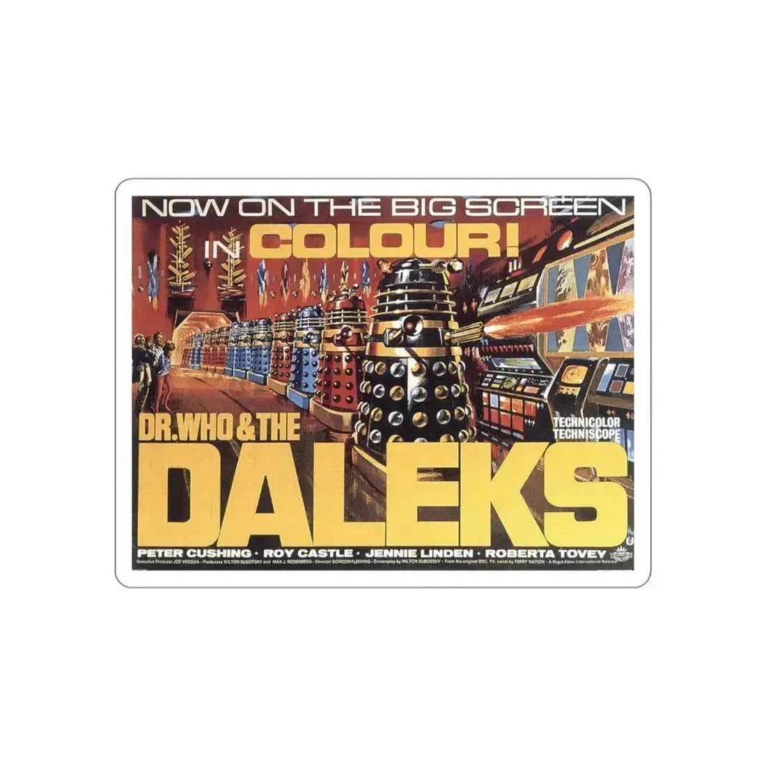 Dr Who and the Daleks 1966 Movie Poster STICKER Vinyl Die-Cut Decal 5 Inch - The Sticker Space