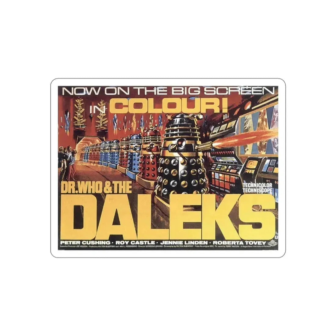 Dr Who and the Daleks 1966 Movie Poster STICKER Vinyl Die-Cut Decal - The Sticker Space