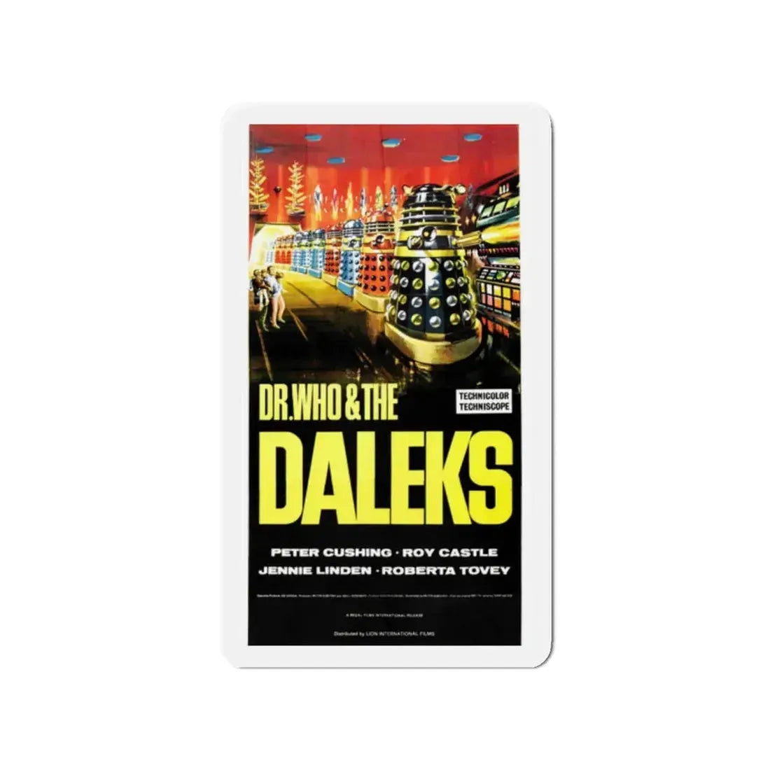 DR. WHO & THE DALEKS 1965 Movie Poster - Refrigerator Magnet 2 Inch - The Sticker Space