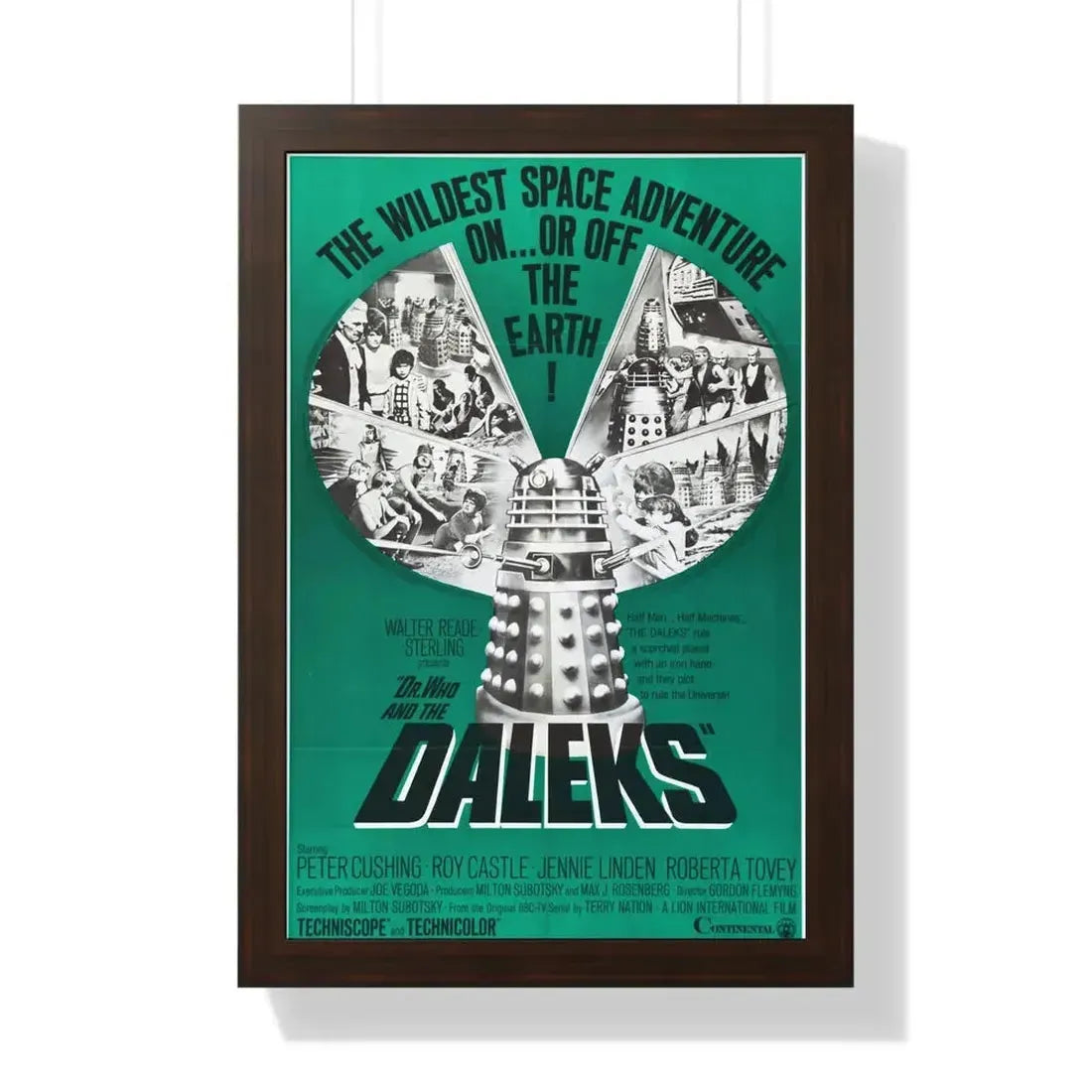 DR. WHO & THE DALEKS (2) 1965 - Framed Movie Poster 16″ x 24″ Walnut - The Sticker Space