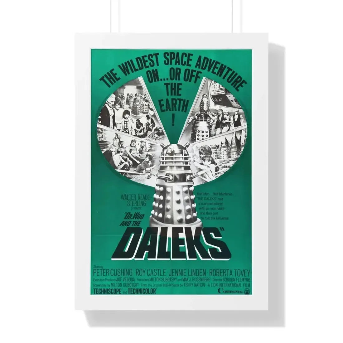 DR. WHO & THE DALEKS (2) 1965 - Framed Movie Poster 16″ x 24″ White - The Sticker Space