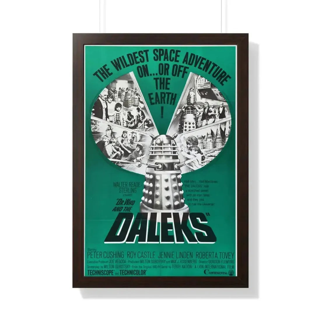 DR. WHO & THE DALEKS (2) 1965 - Framed Movie Poster 20" x 30" Walnut - The Sticker Space