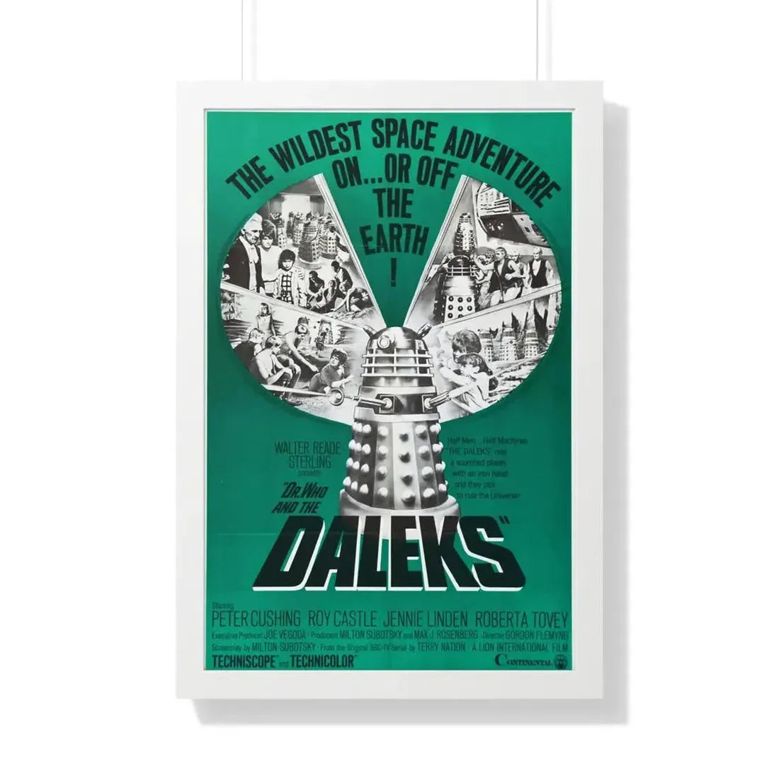 DR. WHO & THE DALEKS (2) 1965 - Framed Movie Poster 20" x 30" White - The Sticker Space