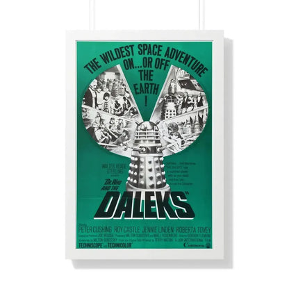 DR. WHO & THE DALEKS (2) 1965 - Framed Movie Poster 20" x 30" White - The Sticker Space