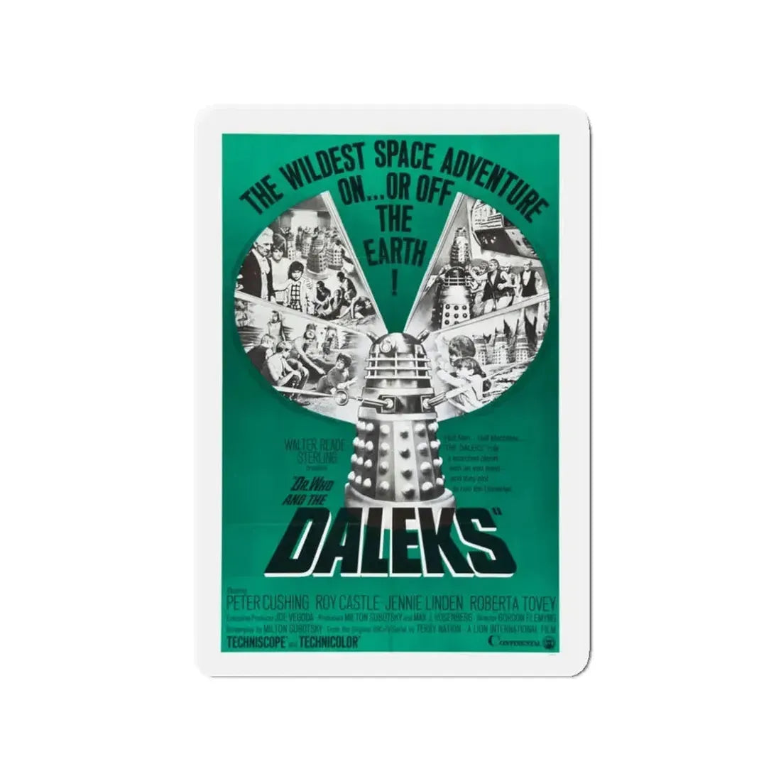 DR. WHO & THE DALEKS (2) 1965 Movie Poster - Refrigerator Magnet 3 Inch - The Sticker Space