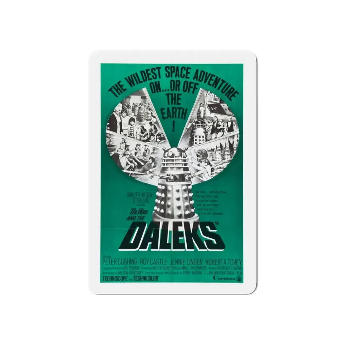 DR. WHO & THE DALEKS (2) 1965 Movie Poster - Refrigerator Magnet 5 Inch - The Sticker Space
