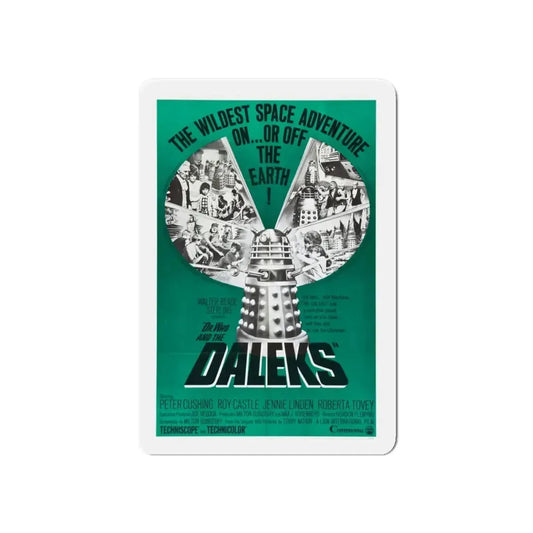 DR. WHO & THE DALEKS (2) 1965 Movie Poster - Refrigerator Magnet 6 Inch - The Sticker Space