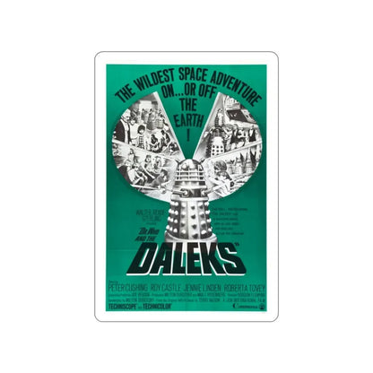 DR. WHO & THE DALEKS (2) 1965 Movie Poster STICKER Vinyl Die-Cut Decal 2 Inch - The Sticker Space