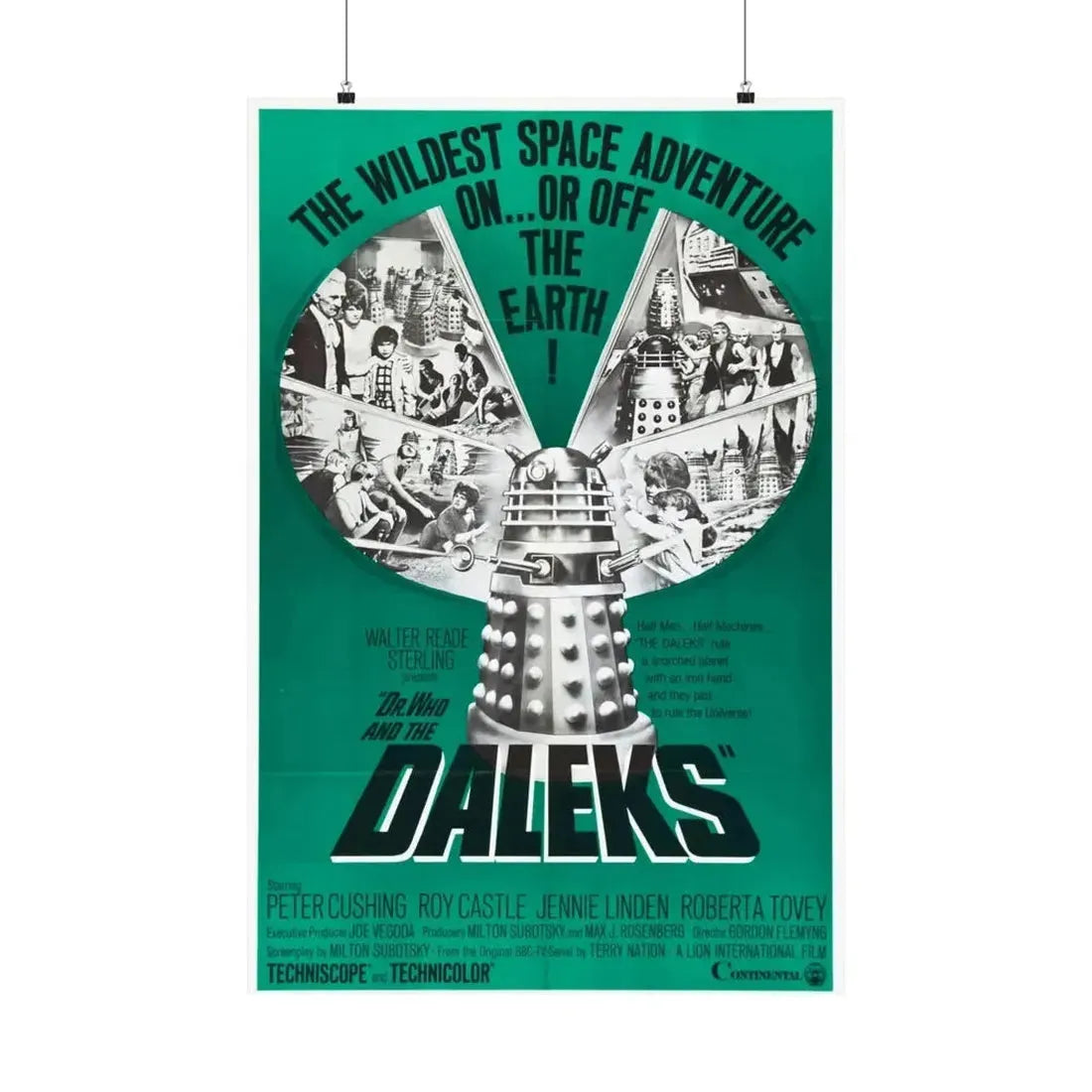 DR. WHO & THE DALEKS (2) 1965 - Paper Movie Poster 24″ x 36″ Matte - The Sticker Space