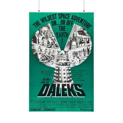 DR. WHO & THE DALEKS (2) 1965 - Paper Movie Poster 36" x 54" Matte - The Sticker Space