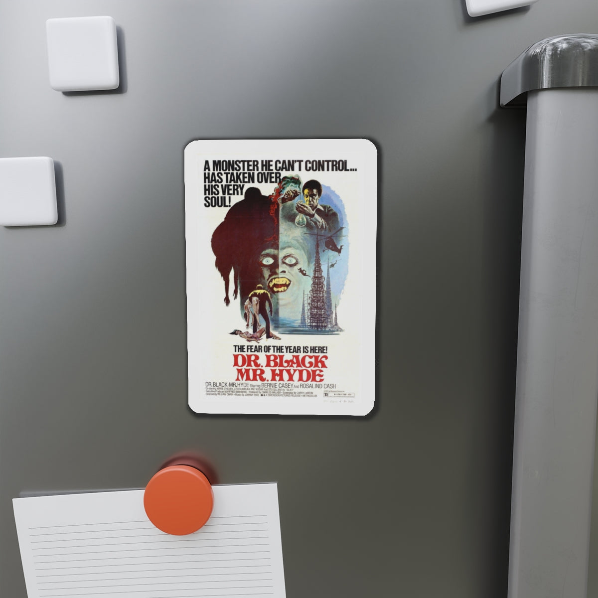 DR. BLACK MR. HYDE 1976 Movie Poster - Die-Cut Magnet-The Sticker Space