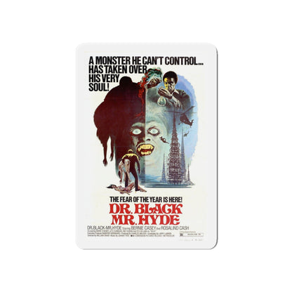 DR. BLACK MR. HYDE 1976 Movie Poster - Die-Cut Magnet-6 × 6"-The Sticker Space