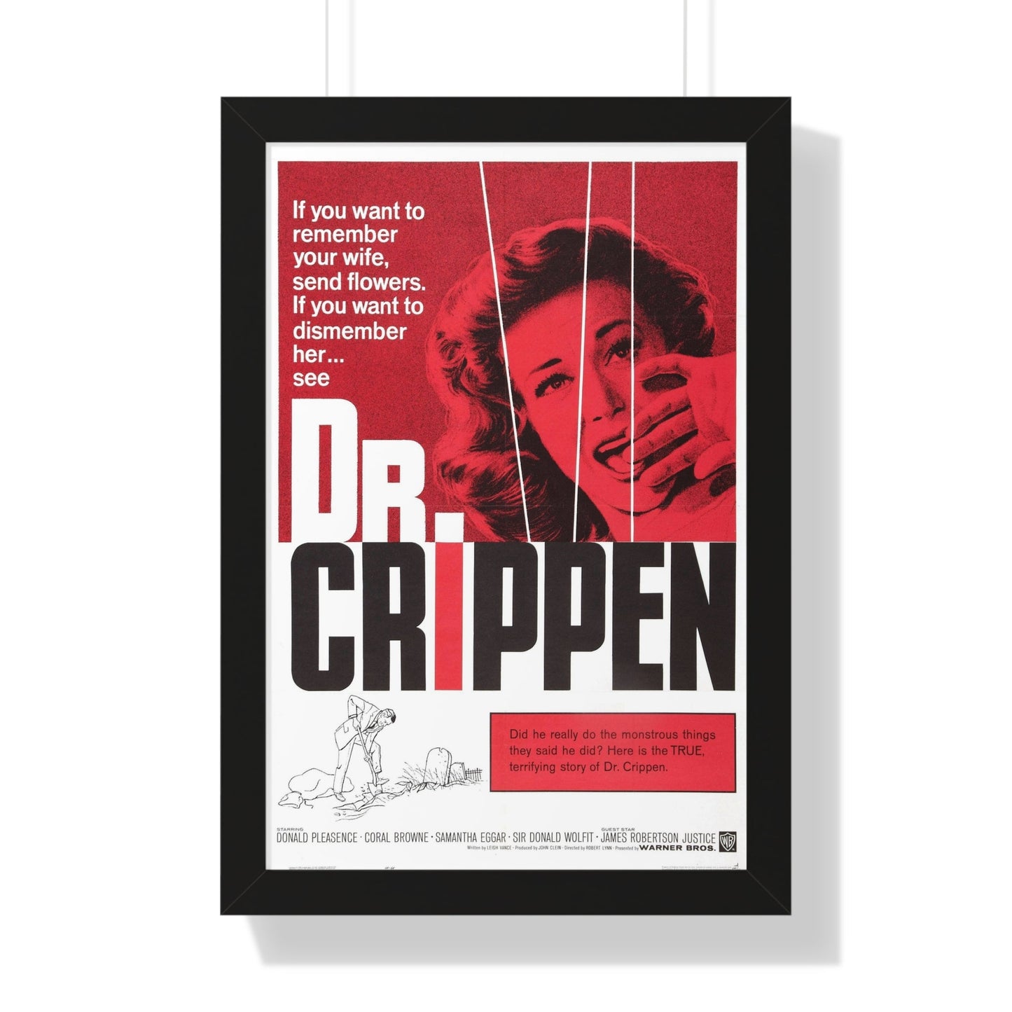 DR. CRIPPEN 1962 - Framed Movie Poster-16″ x 24″-The Sticker Space