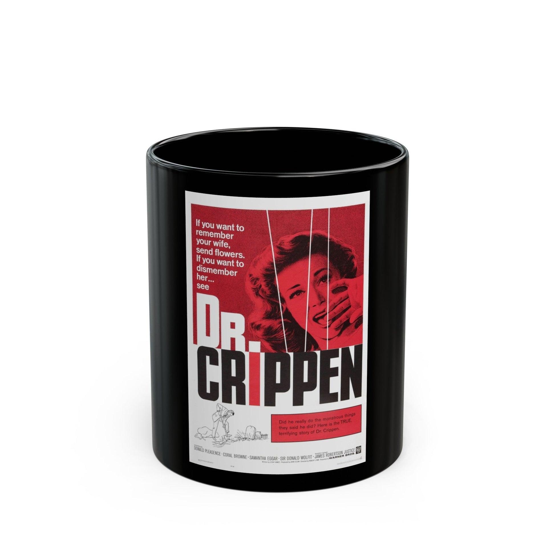 DR. CRIPPEN 1962 Movie Poster - Black Coffee Mug-11oz-The Sticker Space