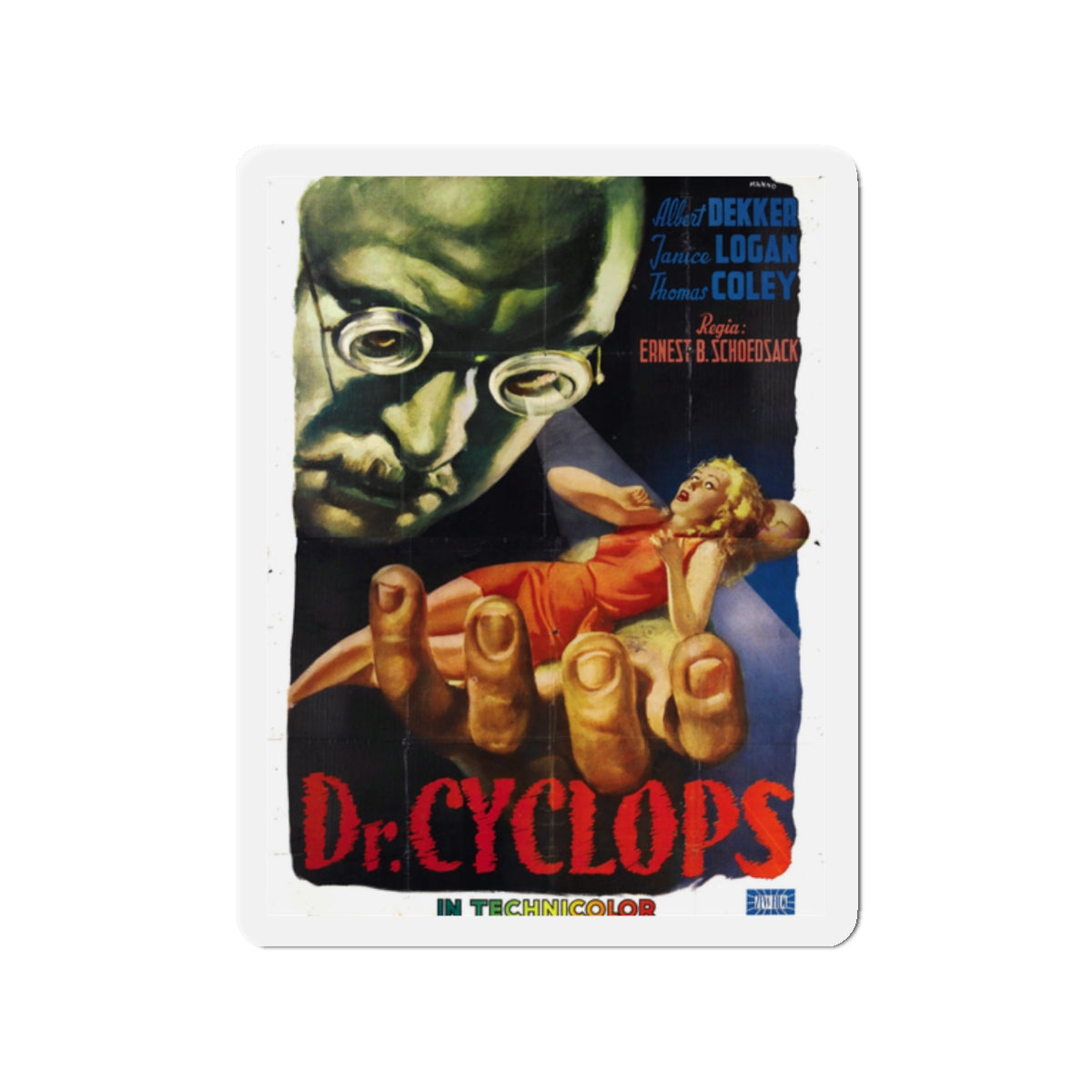 DR. CYCLOPS 1940 Movie Poster - Die-Cut Magnet-2" x 2"-The Sticker Space