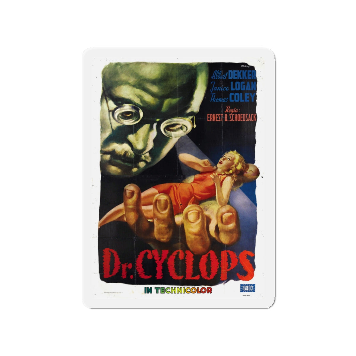 DR. CYCLOPS 1940 Movie Poster - Die-Cut Magnet-3" x 3"-The Sticker Space