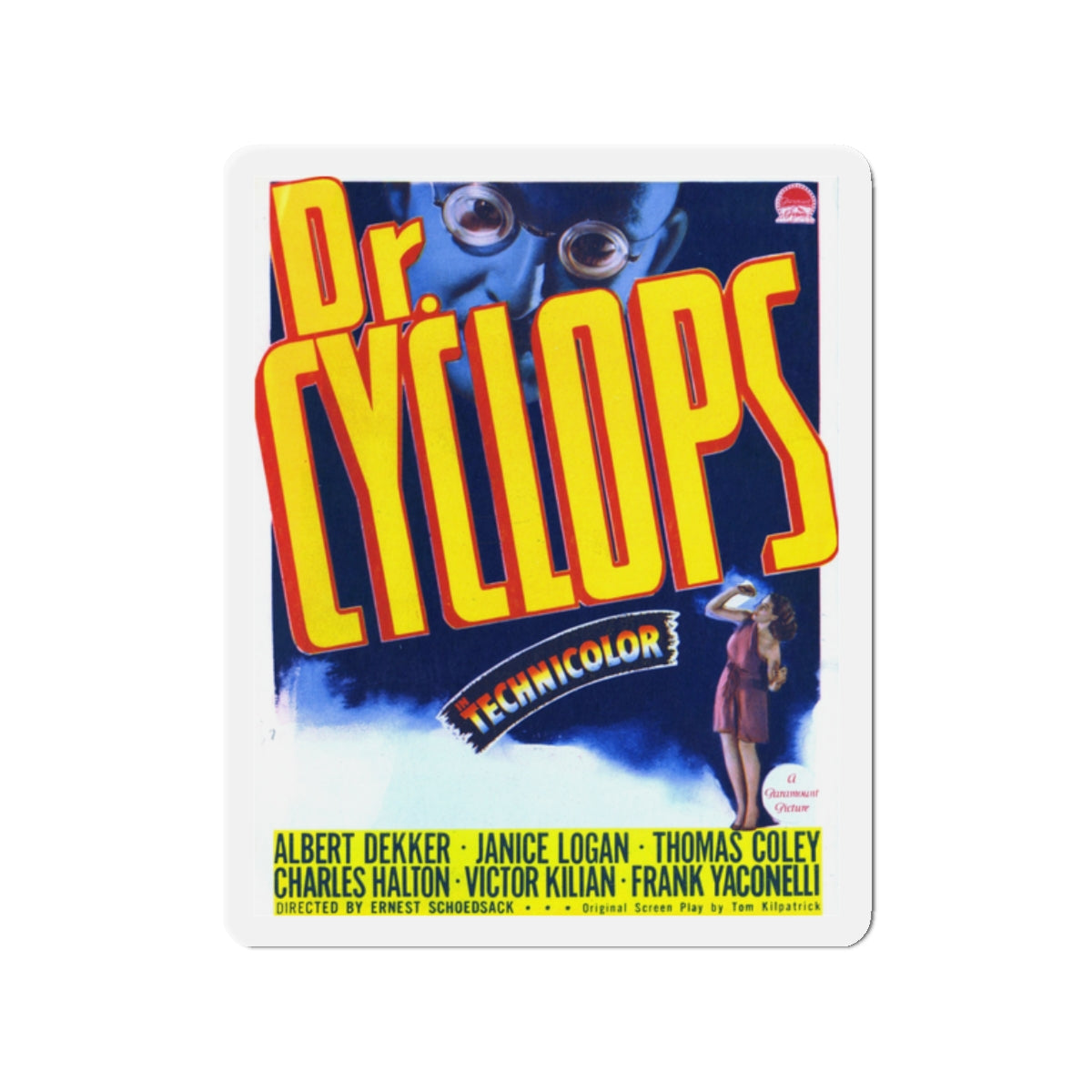 DR. CYCLOPS (2) 1940 Movie Poster - Die-Cut Magnet-2" x 2"-The Sticker Space