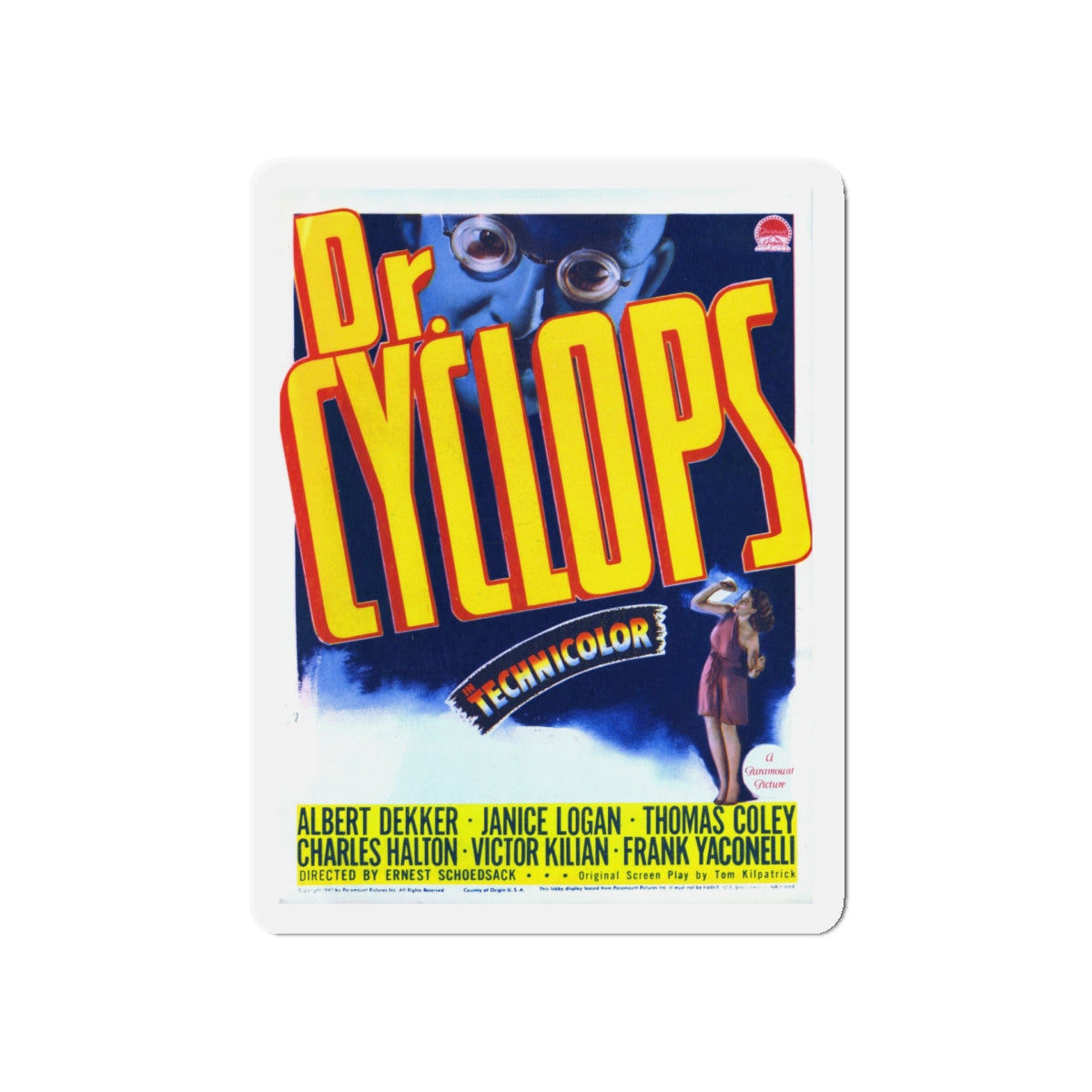 DR. CYCLOPS (2) 1940 Movie Poster - Die-Cut Magnet-5" x 5"-The Sticker Space