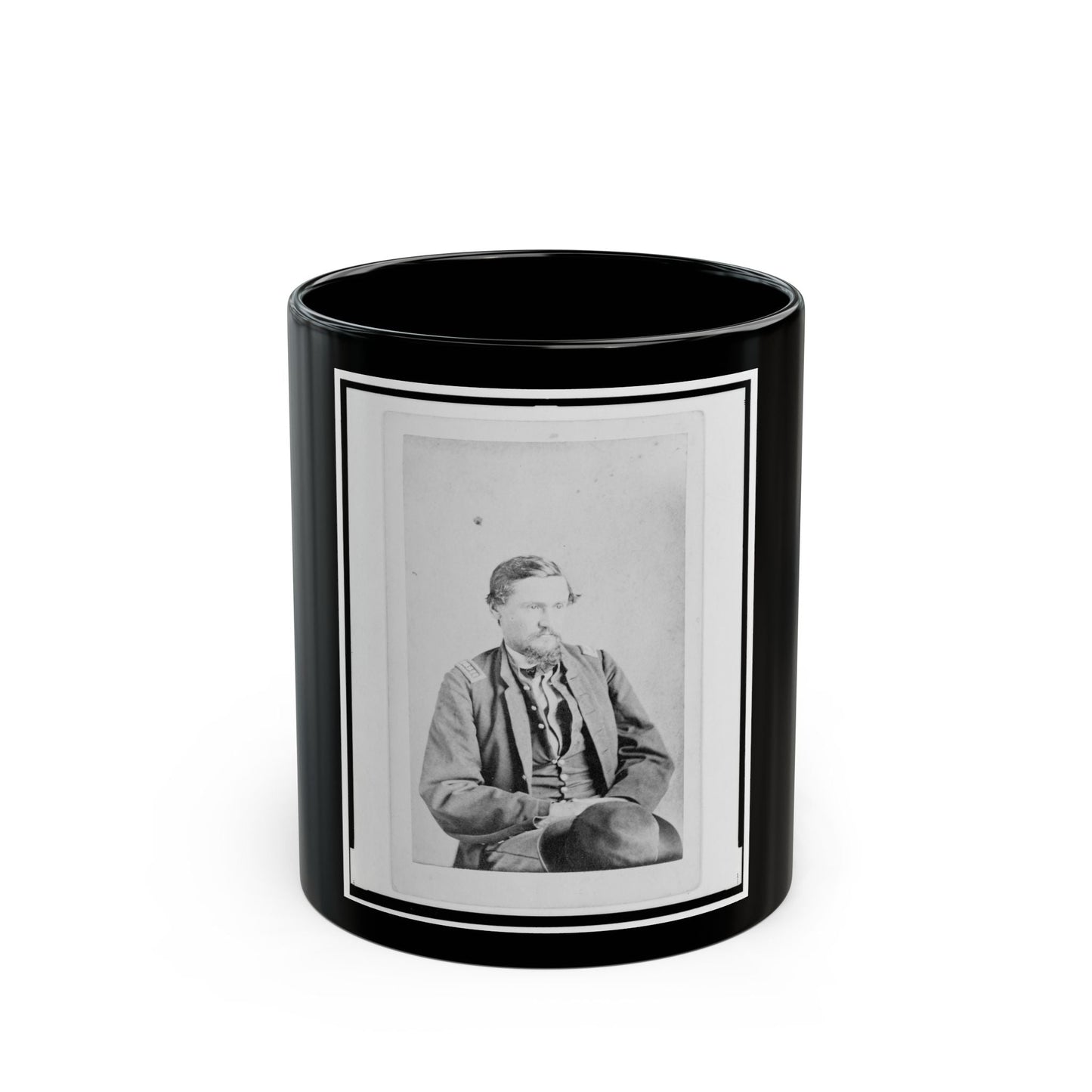 Dr. Felix Blazer, First Assistant Surgeon In The 32nd Indiana Regiment, Half-Length Portrait, Seated, Facing Front (U.S. Civil War) Black Coffee Mug