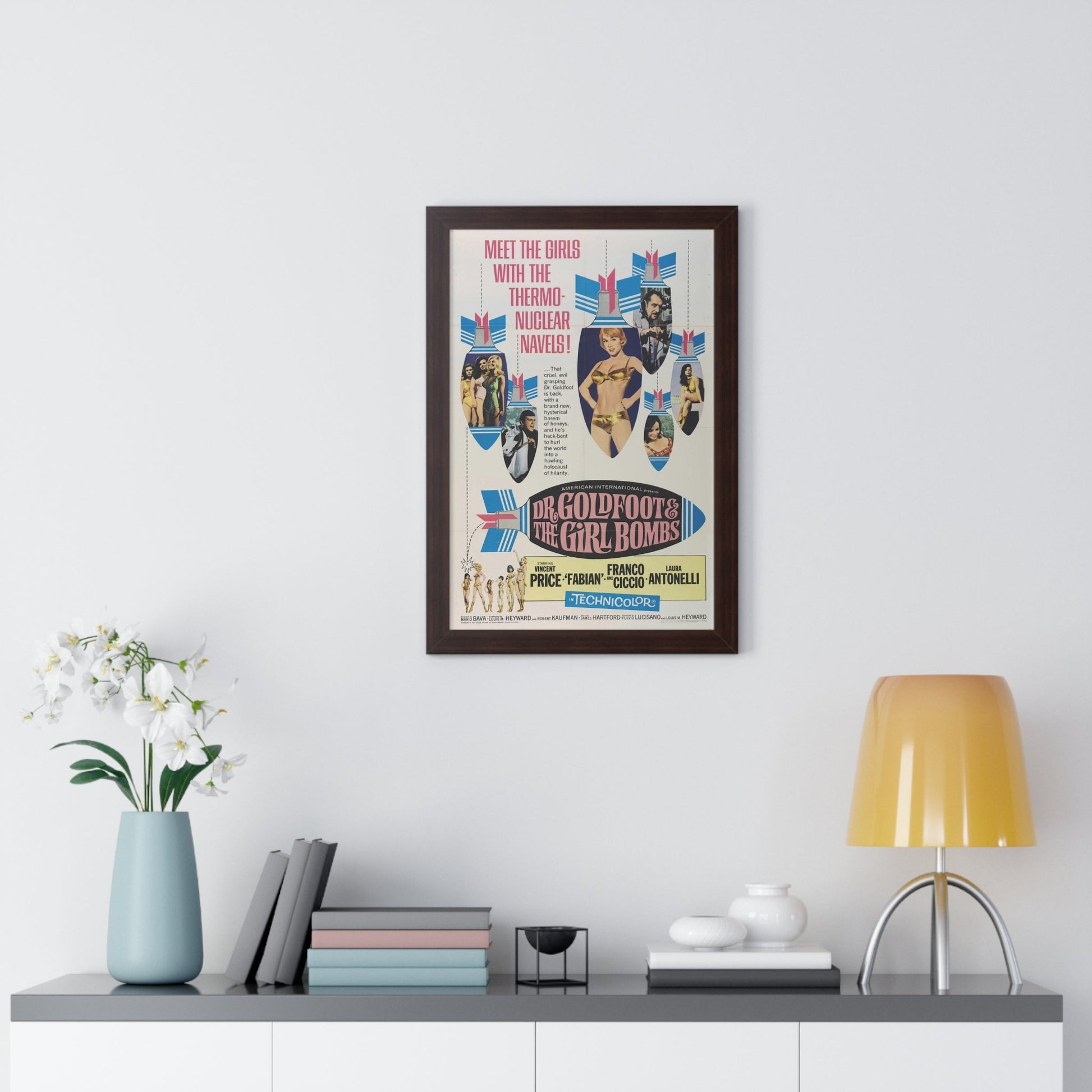 DR. GOLDFOOT AND THE BIKINI BOMBS 1966 - Framed Movie Poster-The Sticker Space