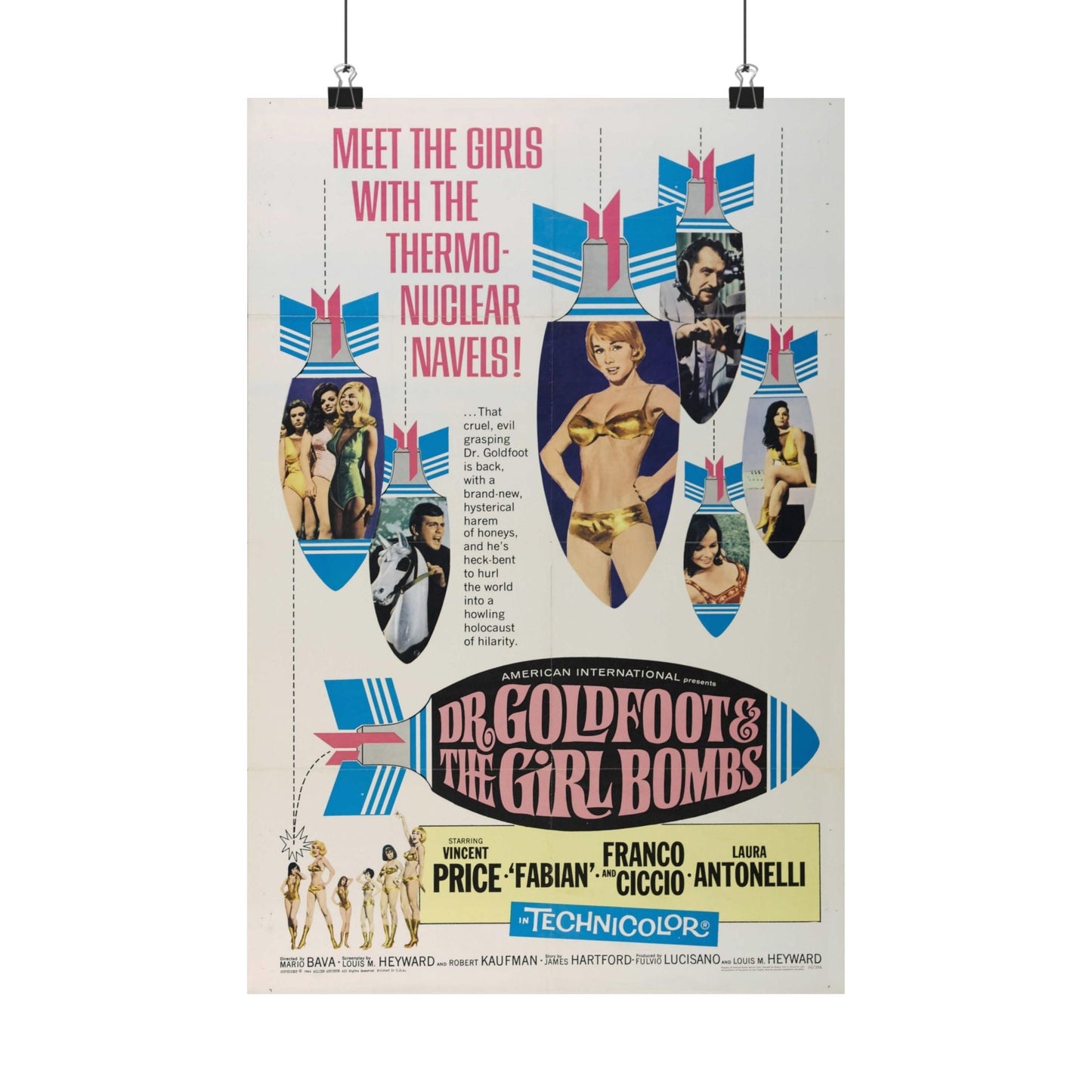 DR. GOLDFOOT AND THE BIKINI BOMBS 1966 - Paper Movie Poster-12″ x 18″-The Sticker Space