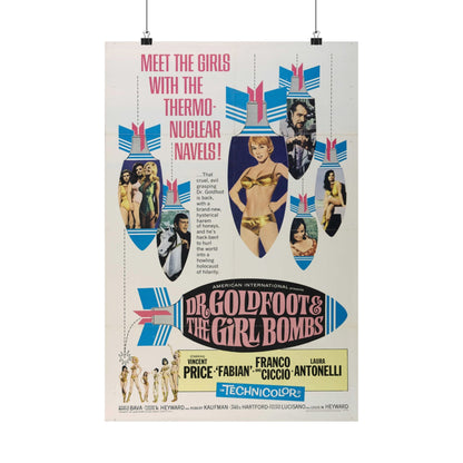 DR. GOLDFOOT AND THE BIKINI BOMBS 1966 - Paper Movie Poster-16″ x 24″-The Sticker Space