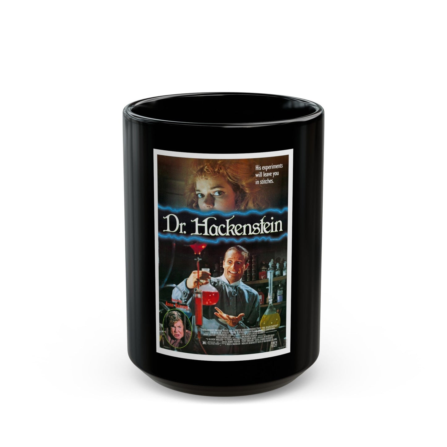 DR. HACKENSTEIN 1988 Movie Poster - Black Coffee Mug-15oz-The Sticker Space