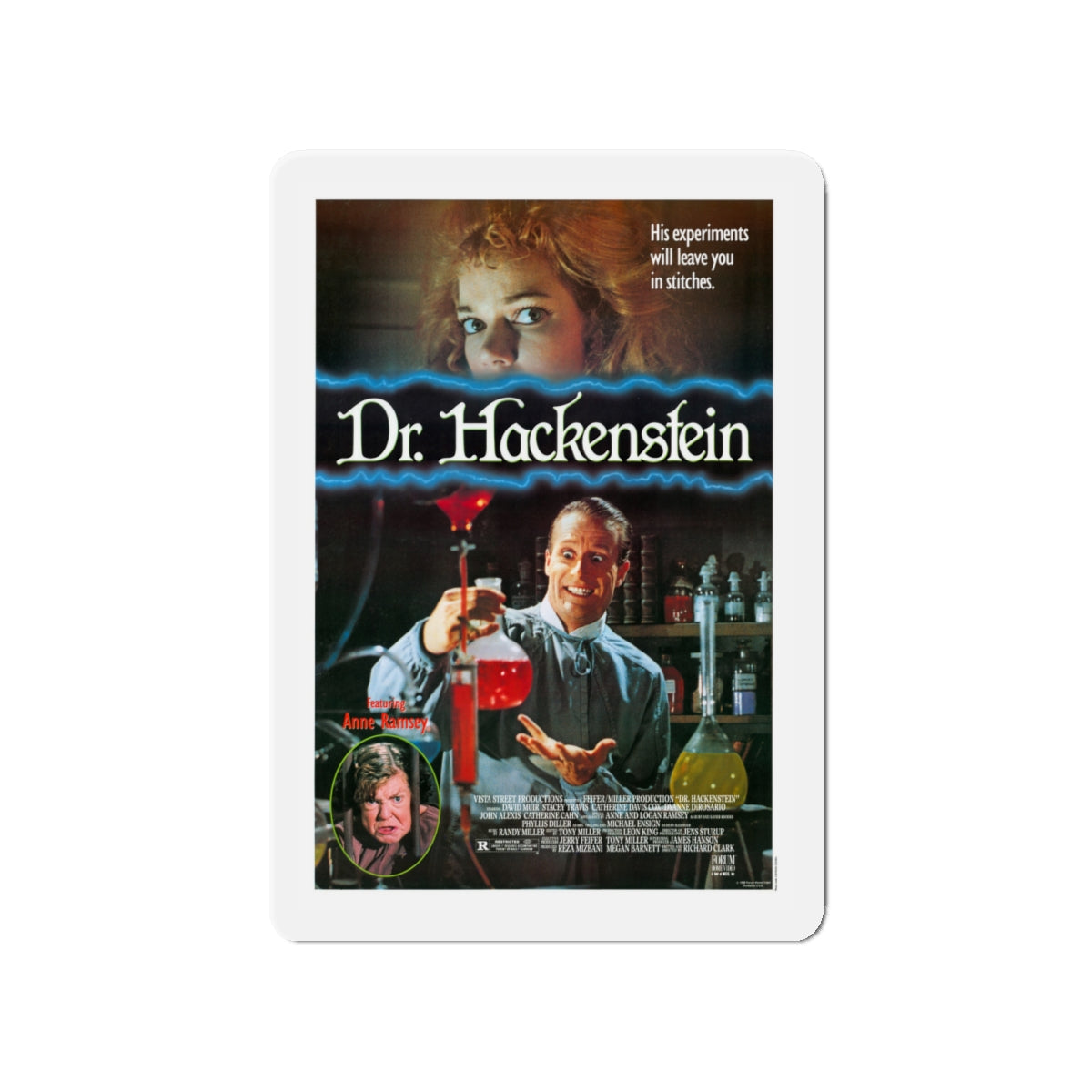 DR. HACKENSTEIN 1988 Movie Poster - Die-Cut Magnet-4" x 4"-The Sticker Space