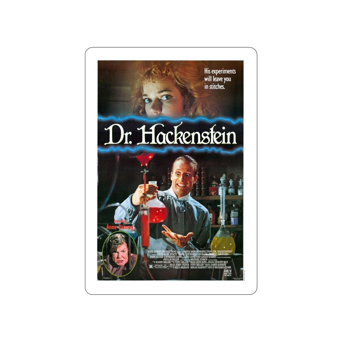 DR. HACKENSTEIN 1988 Movie Poster STICKER Vinyl Die-Cut Decal-6 Inch-The Sticker Space