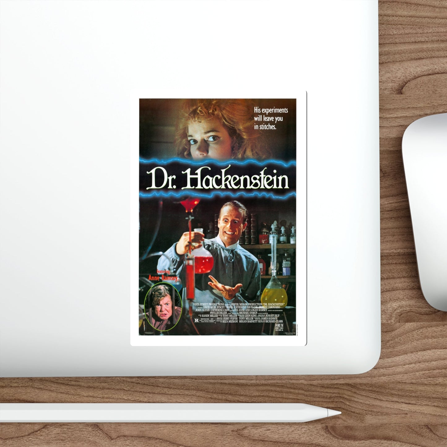 DR. HACKENSTEIN 1988 Movie Poster STICKER Vinyl Die-Cut Decal-The Sticker Space