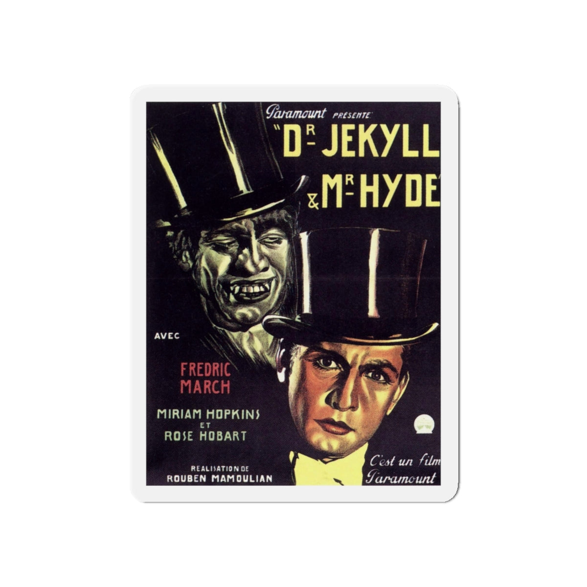 DR. JEKYLL AND MR. HYDE 1931 Movie Poster - Die-Cut Magnet-5" x 5"-The Sticker Space