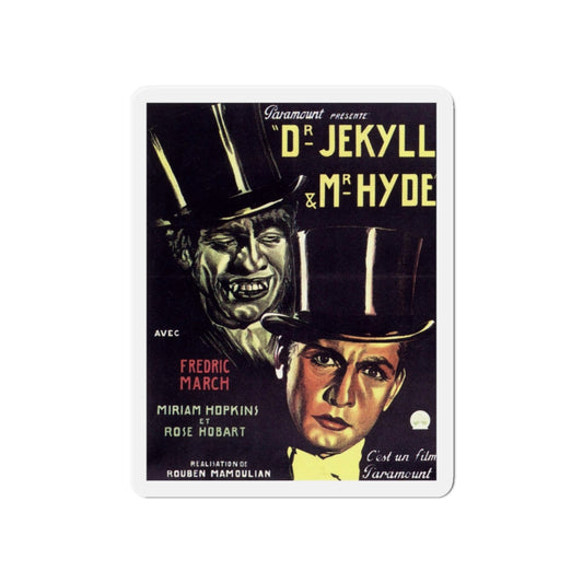 DR. JEKYLL AND MR. HYDE 1931 Movie Poster - Die-Cut Magnet-6 × 6"-The Sticker Space