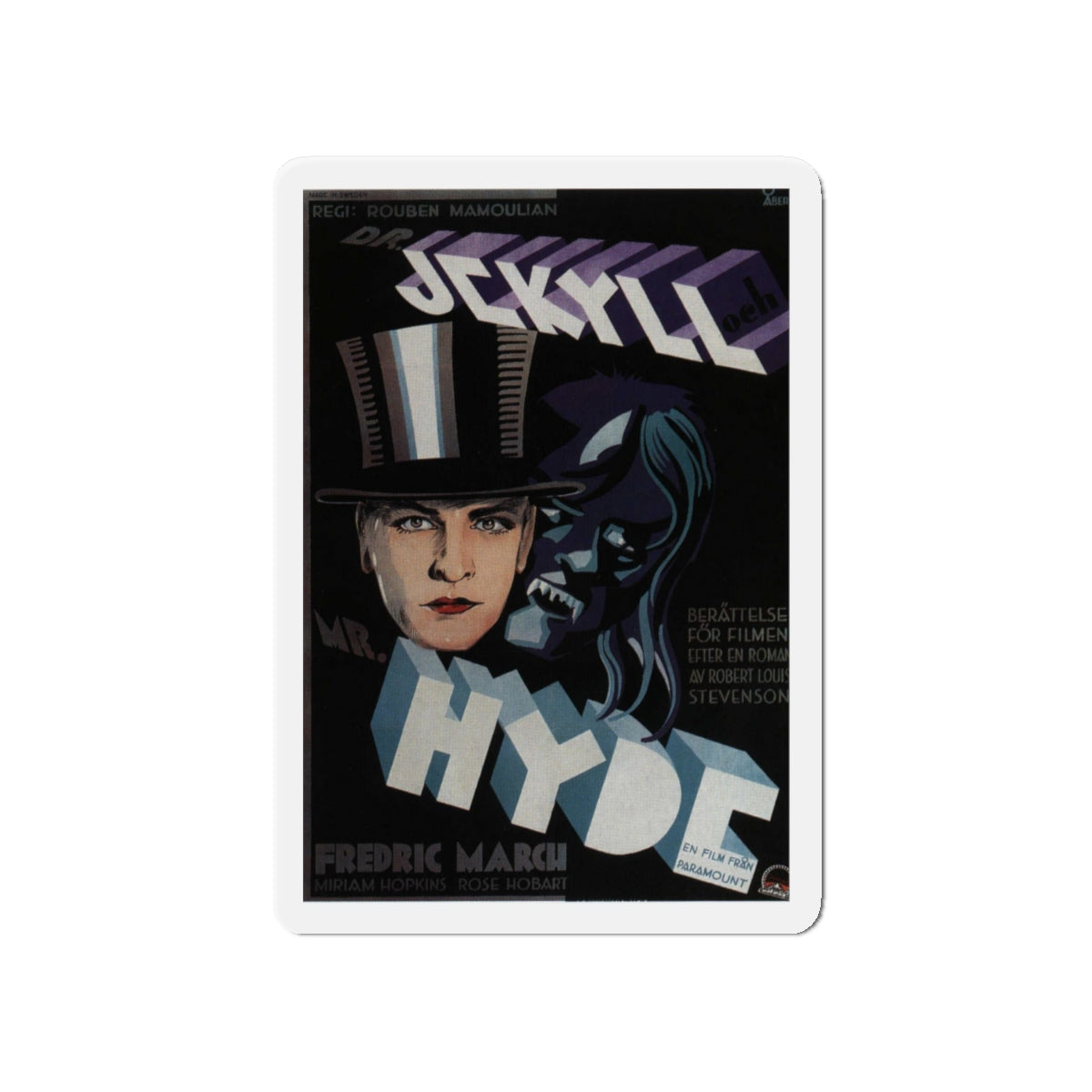 DR. JEKYLL AND MR. HYDE (2) 1931 Movie Poster - Die-Cut Magnet-5" x 5"-The Sticker Space