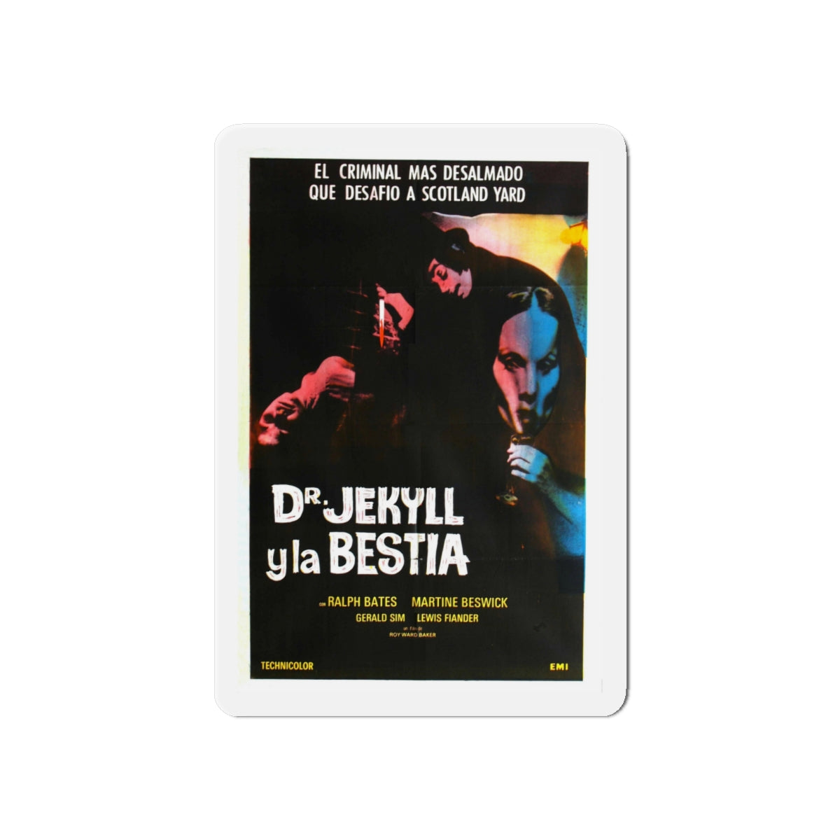 DR. JEKYLL AND SISTER HYDE (SPAIN) 1971 Movie Poster - Die-Cut Magnet-6 × 6"-The Sticker Space