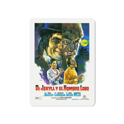 DR. JEKYLL VS THE WEREWOLF 1972 Movie Poster - Die-Cut Magnet-5" x 5"-The Sticker Space