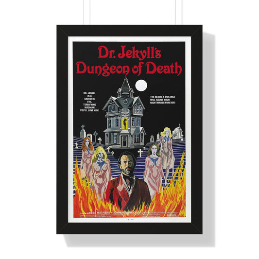 DR. JEKYLL'S DUNGEON OF DEATH 1979 - Framed Movie Poster-16″ x 24″-The Sticker Space