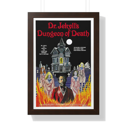 DR. JEKYLL'S DUNGEON OF DEATH 1979 - Framed Movie Poster-16″ x 24″-The Sticker Space