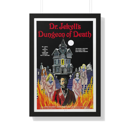 DR. JEKYLL'S DUNGEON OF DEATH 1979 - Framed Movie Poster-20" x 30"-The Sticker Space