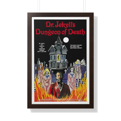 DR. JEKYLL'S DUNGEON OF DEATH 1979 - Framed Movie Poster-20" x 30"-The Sticker Space