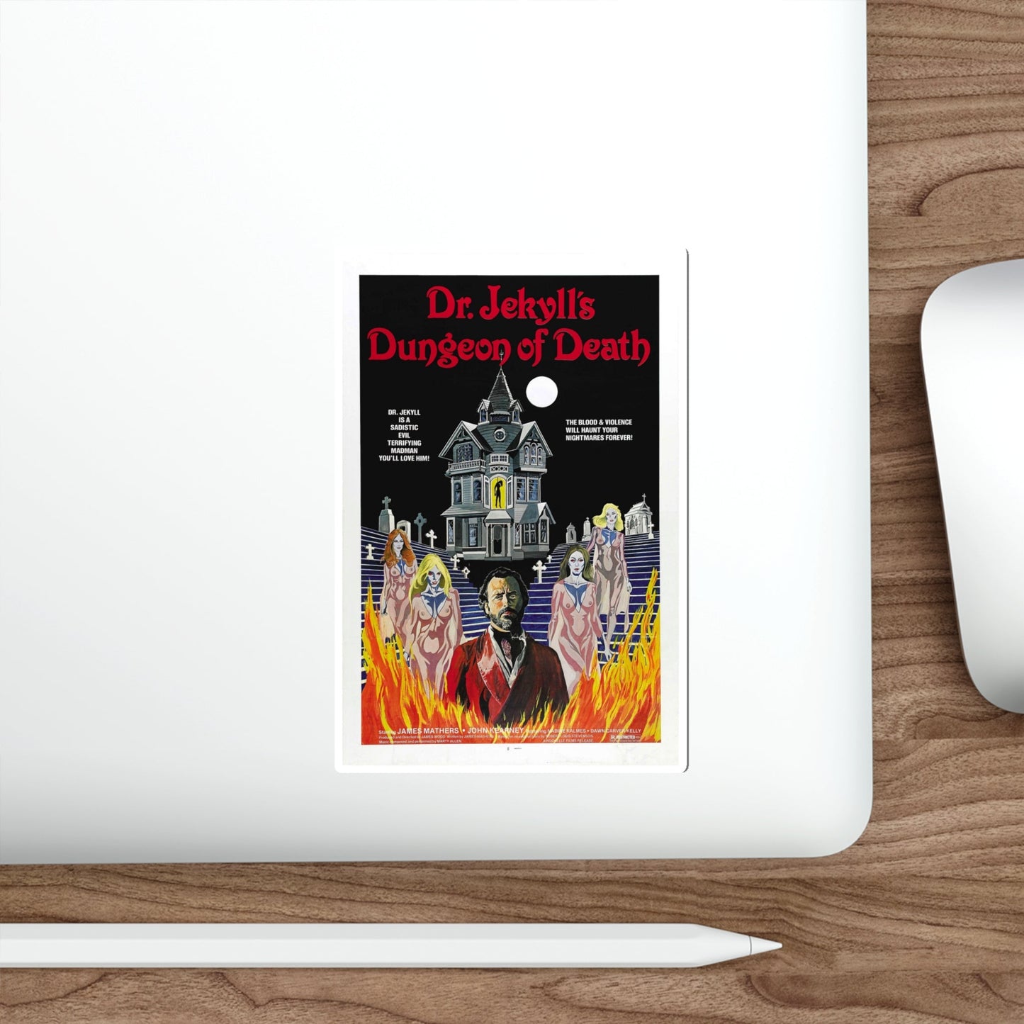 DR. JEKYLL'S DUNGEON OF DEATH 1979 Movie Poster STICKER Vinyl Die-Cut Decal-The Sticker Space