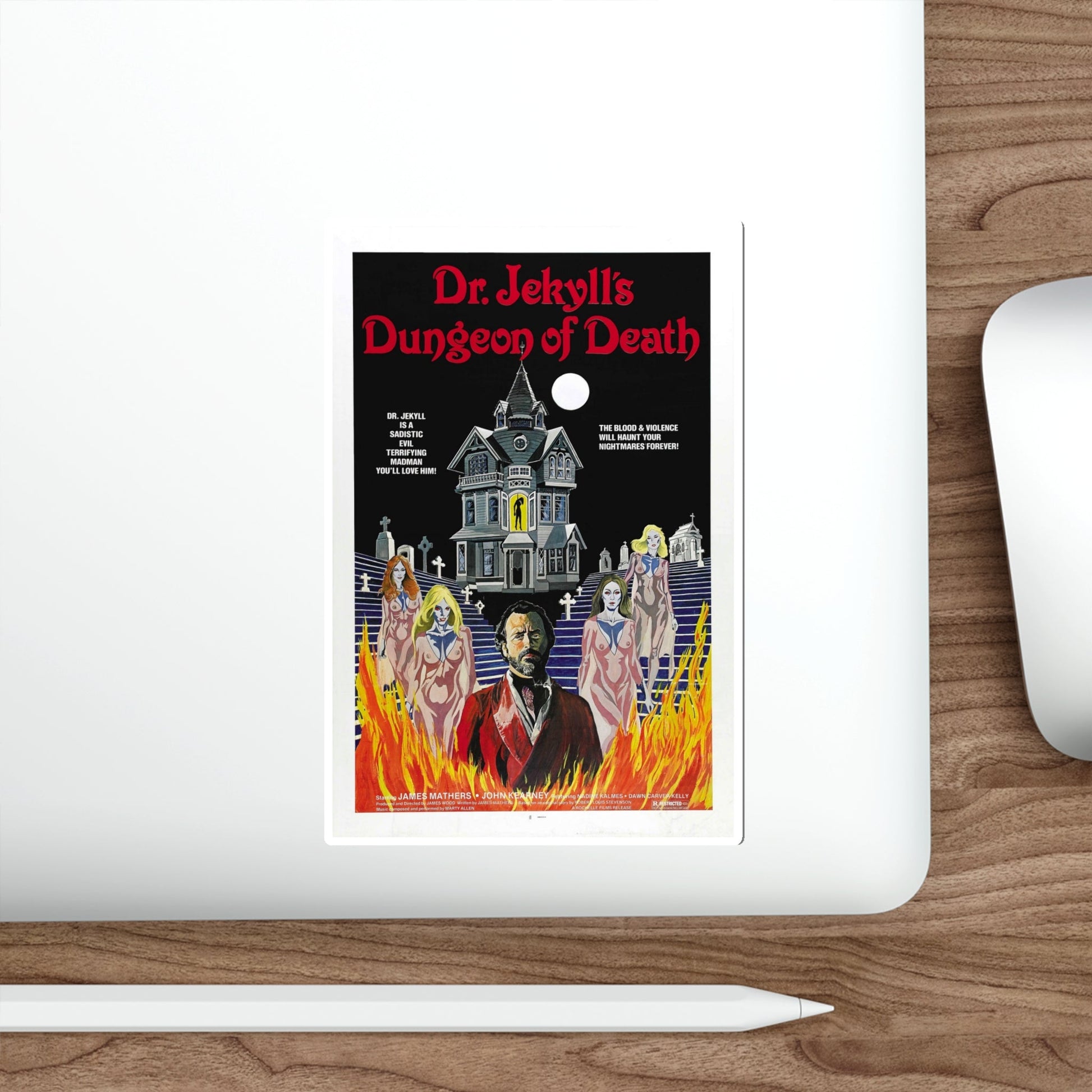 DR. JEKYLL'S DUNGEON OF DEATH 1979 Movie Poster STICKER Vinyl Die-Cut Decal-The Sticker Space