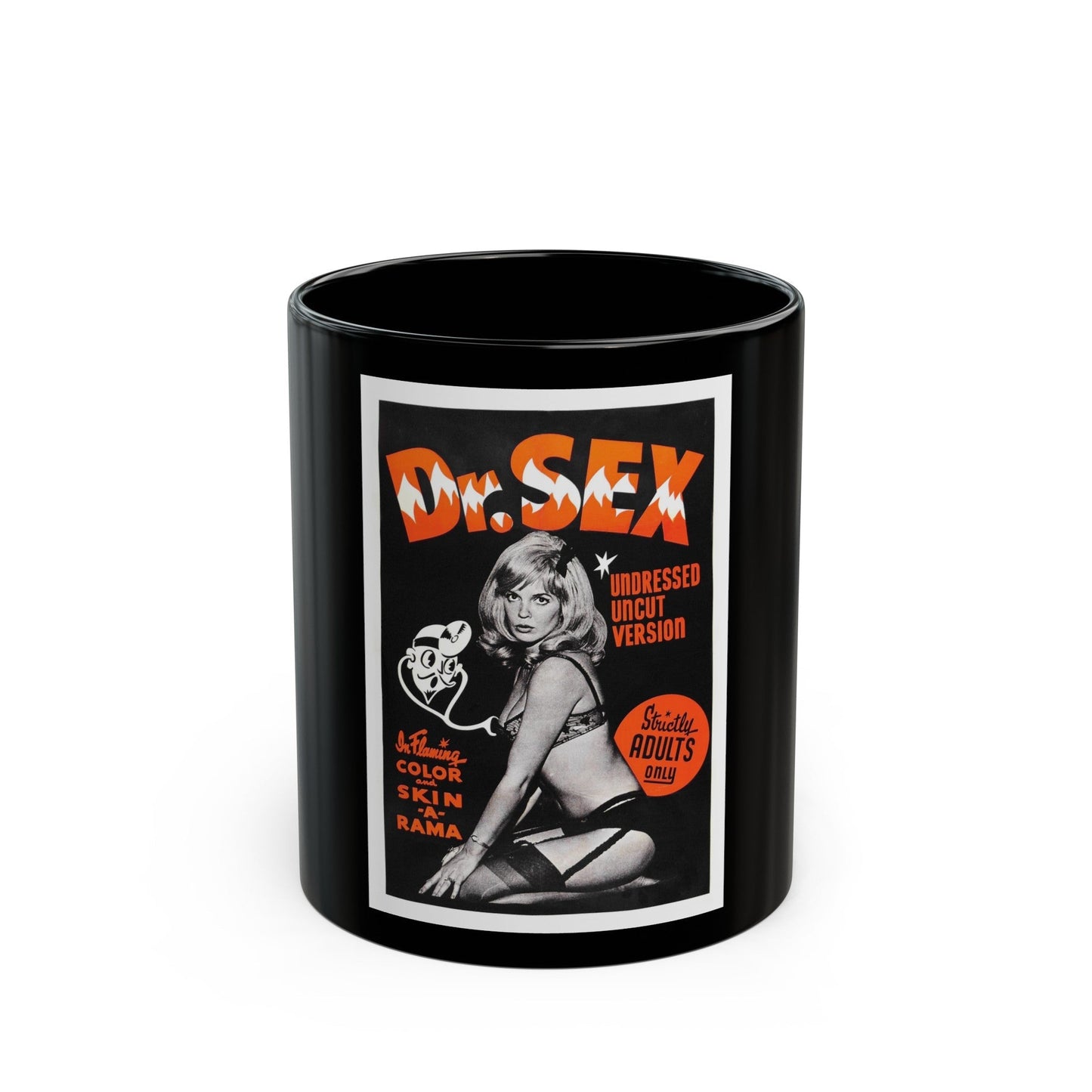 DR. SEX 1964 Movie Poster - Black Coffee Mug-11oz-The Sticker Space