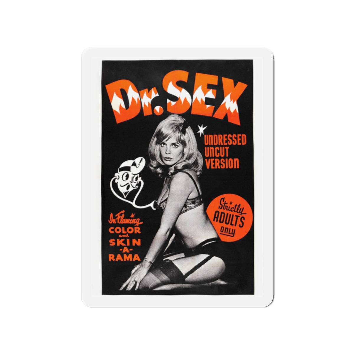 DR. SEX 1964 Movie Poster - Die-Cut Magnet-2" x 2"-The Sticker Space