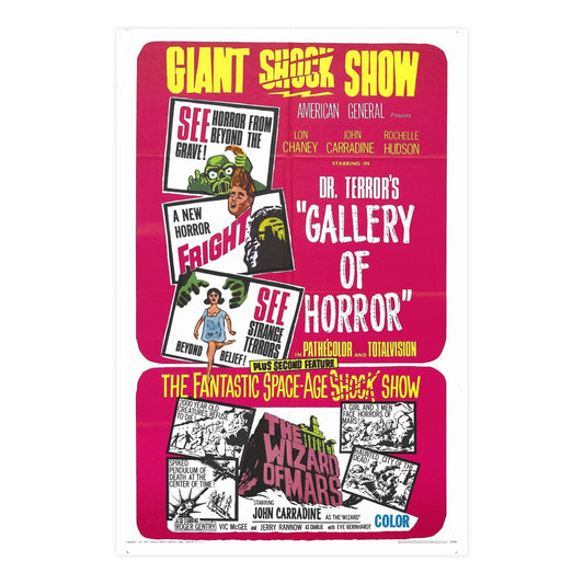 DR. TERROR'S GALLERY OF HORRORS + THE WIZARD OF MARS 1967 - Paper Movie Poster-24″ x 36″ (Vertical)-The Sticker Space